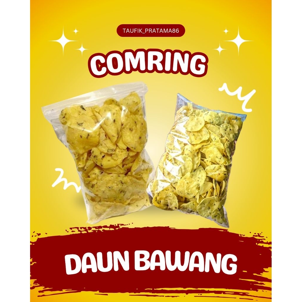 

PROMO Kecimpring daun bawang/comring cemilan rasa daun bawang super enak dan gurih