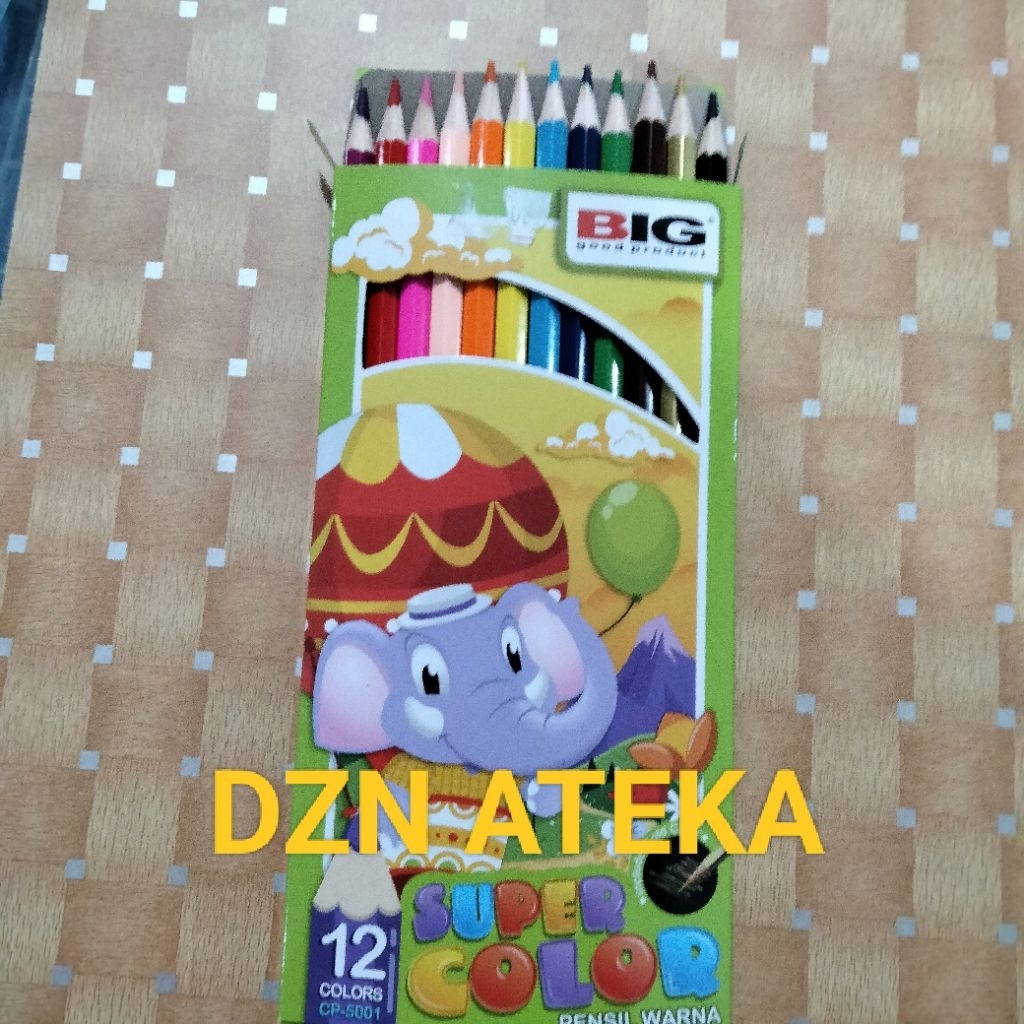 

12 Pcs Pensil warna BIG isi 12 warna panjang