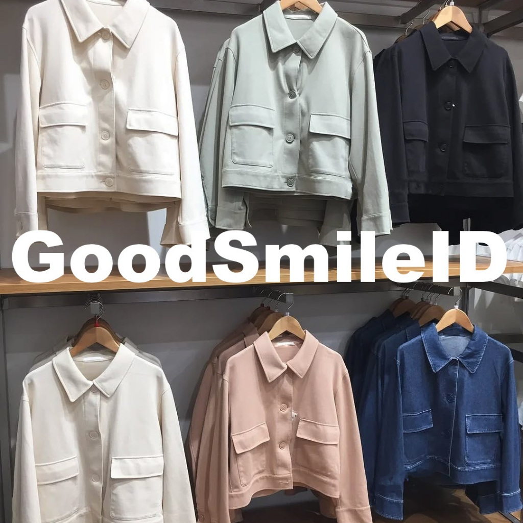 SALE Women Jaket Jersey Relax Pendek Crop Jacket Denim Rileks OUTER WANITA CEWEK JASTIP UNIQLO