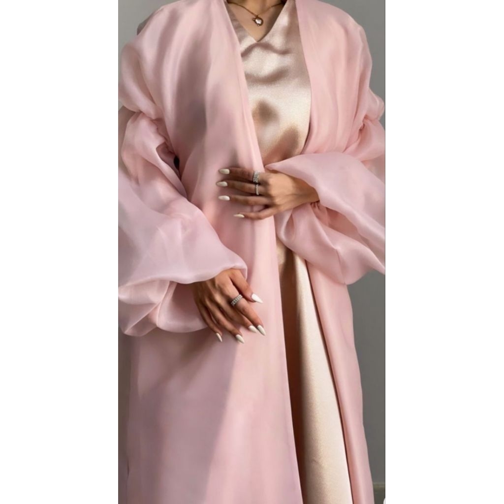 Outer Organza Panjang Nirinna II Outer Organza II Maxi Organza II Kaftan Organza II Outer Muslim II 