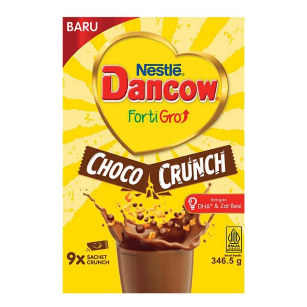 

Nestle Dancow FortiGro Susu Bubuk Instan Cokelat Crunch 346.5 g