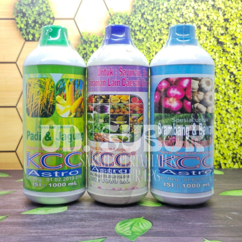KCC ASTRO PADI & JAGUNG (Berat bersih: 1 Liter), KCC ASTRO SAYURAN & BUAH (Berat bersih: 1Liter), KC