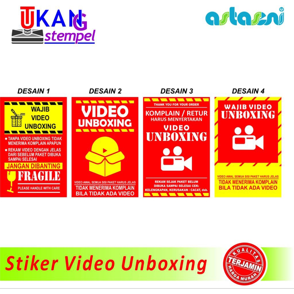 

Stiker Video Unboxing