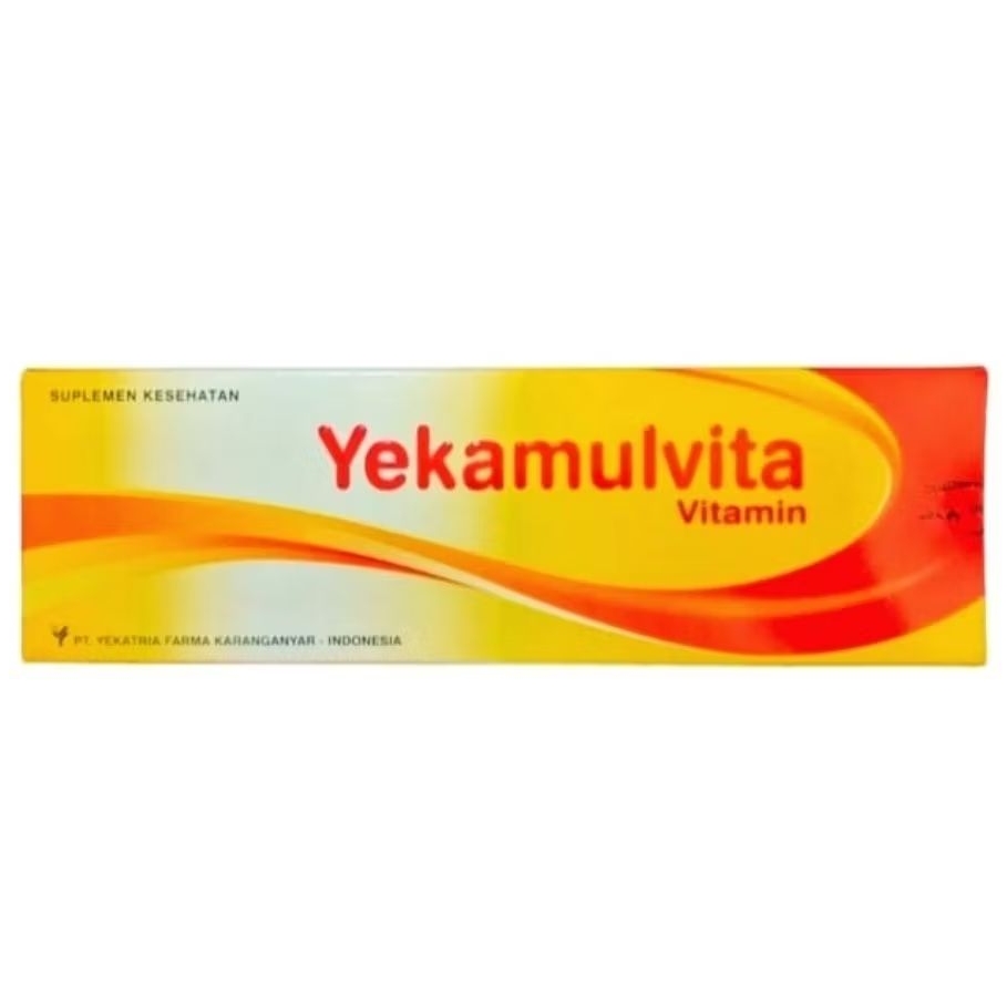 YEKAMULVITA Vitamin (100's /Dus) - Suplementasi vitamin A, vitamin B kompleks dan vitamin D3