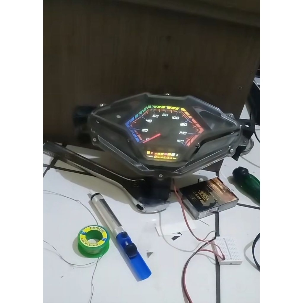 papan speedometer vario 125 led old custom warna akrilik pnp vario 125 led old