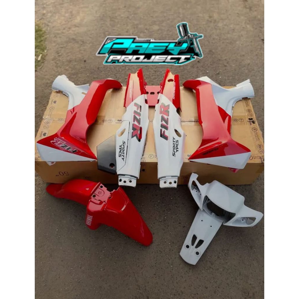 full body halus Yamaha Fiz R Malboro merah putih.