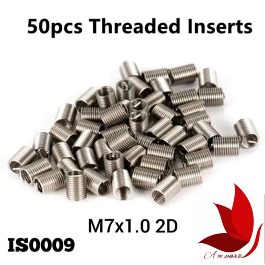 Paket 50Pcs Recoil M7X1.0 2D Helicoil Recoil Baut 11