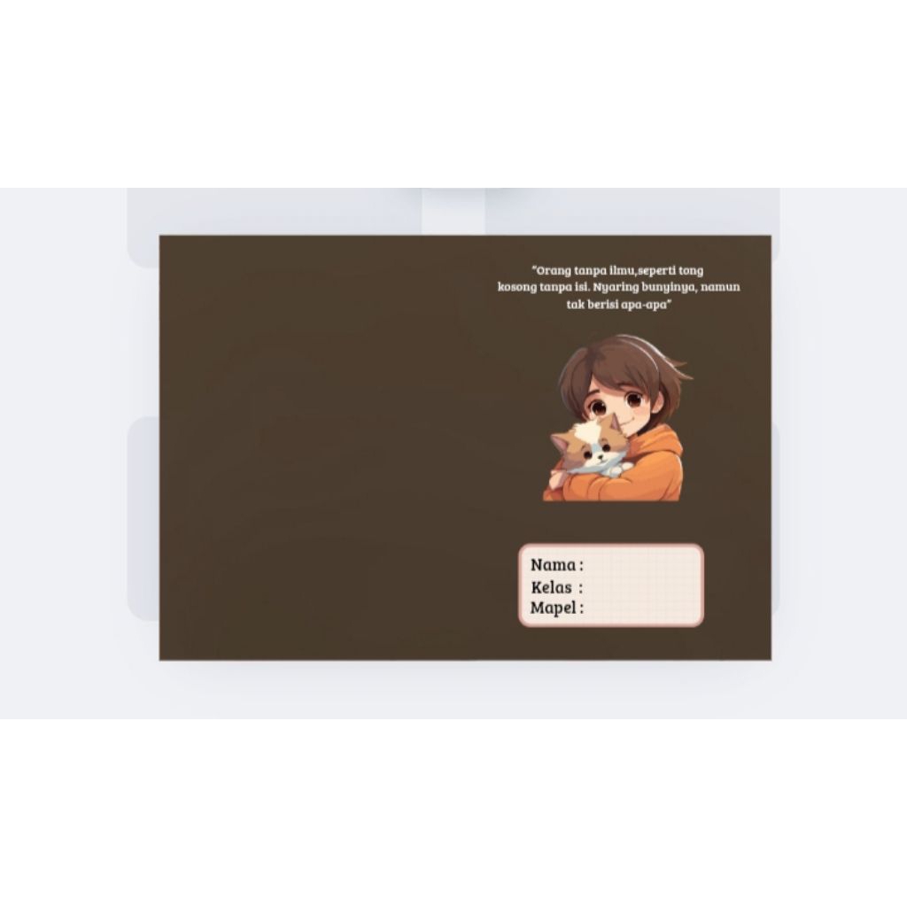 

Sampul Buku Costum Cowok Estetik Ukuran 25x36 cm Bahan Art paper 120 gsm Custom Gambar dan Custom Desain