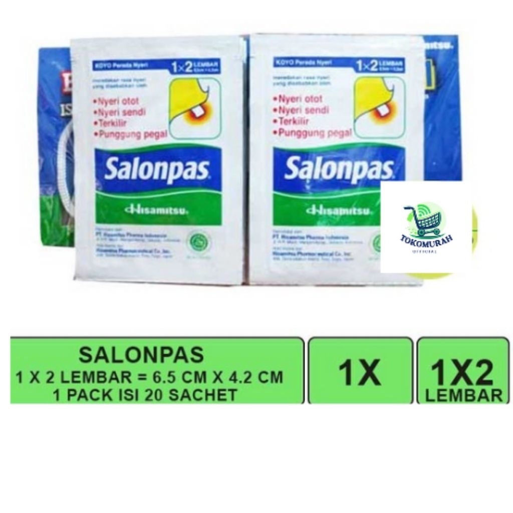 salonpas renceng 1x2 isi 20 sachet / salonpas koyo pereda nyeri oto