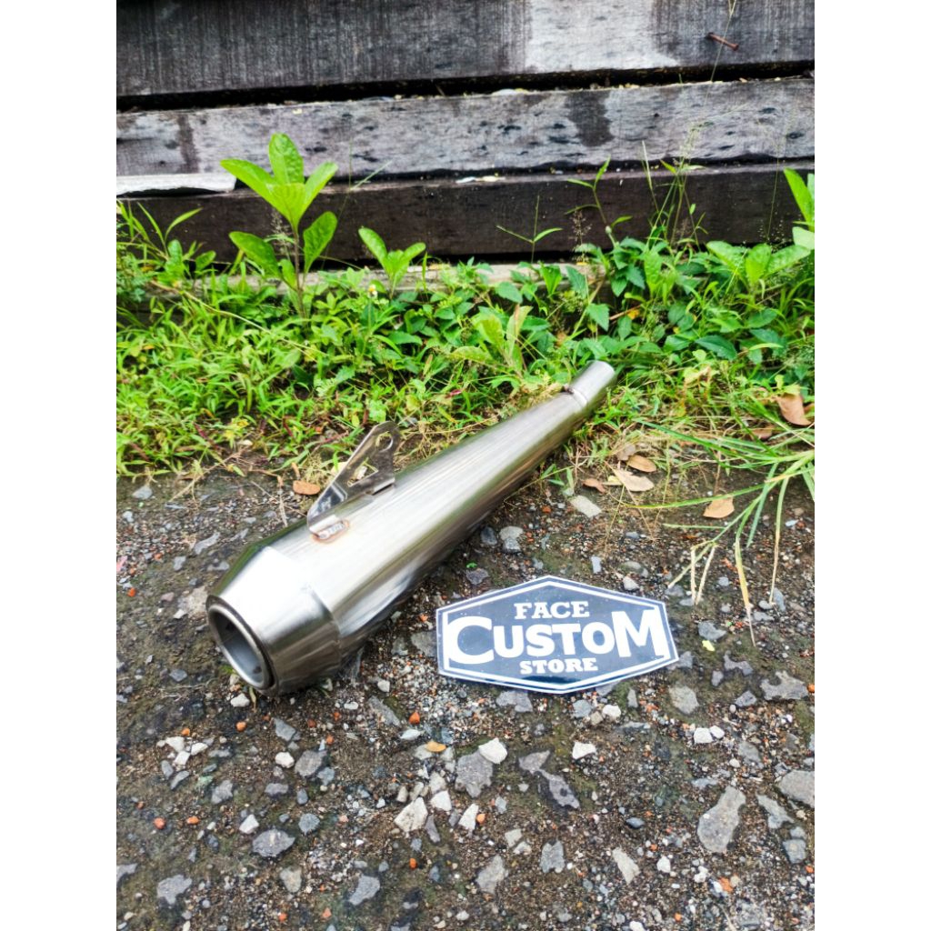 Unik Knalpot Motor Japstyle Custom Bobber Caferacer Tracker Bratstyle Sctrambler Stenlis