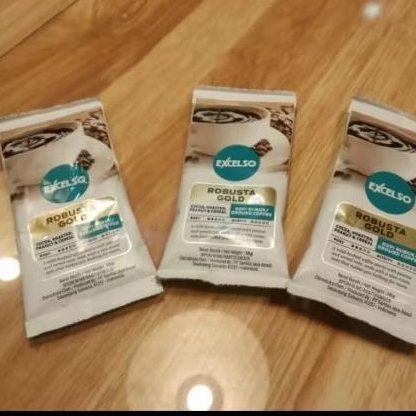 

Kopi Bubuk Excelso Aroma Robusta Gold Sachet 100gr (10X10)