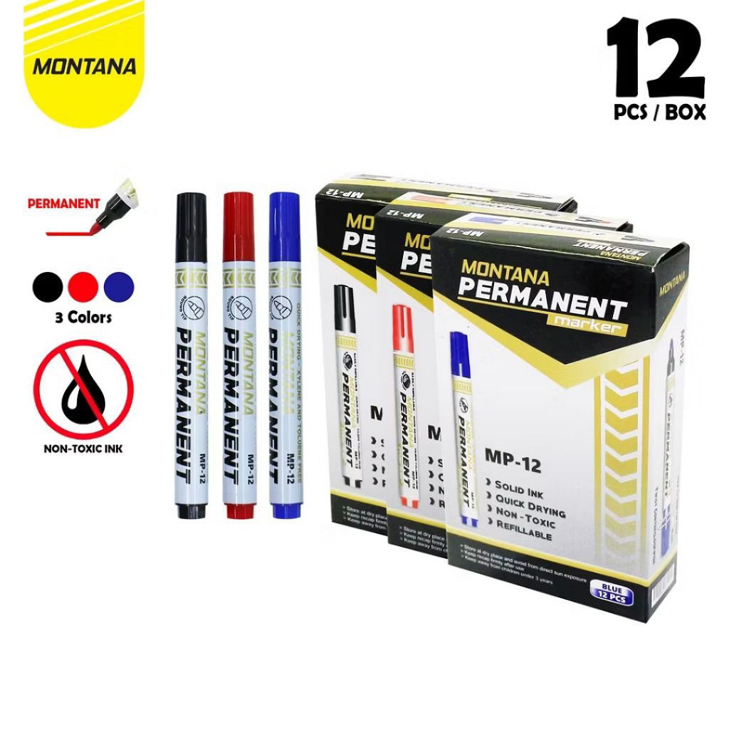 

MONTANA Spidol Permanen Round Tip 1 Pcs Quick Dry Permanent Marker Stationery