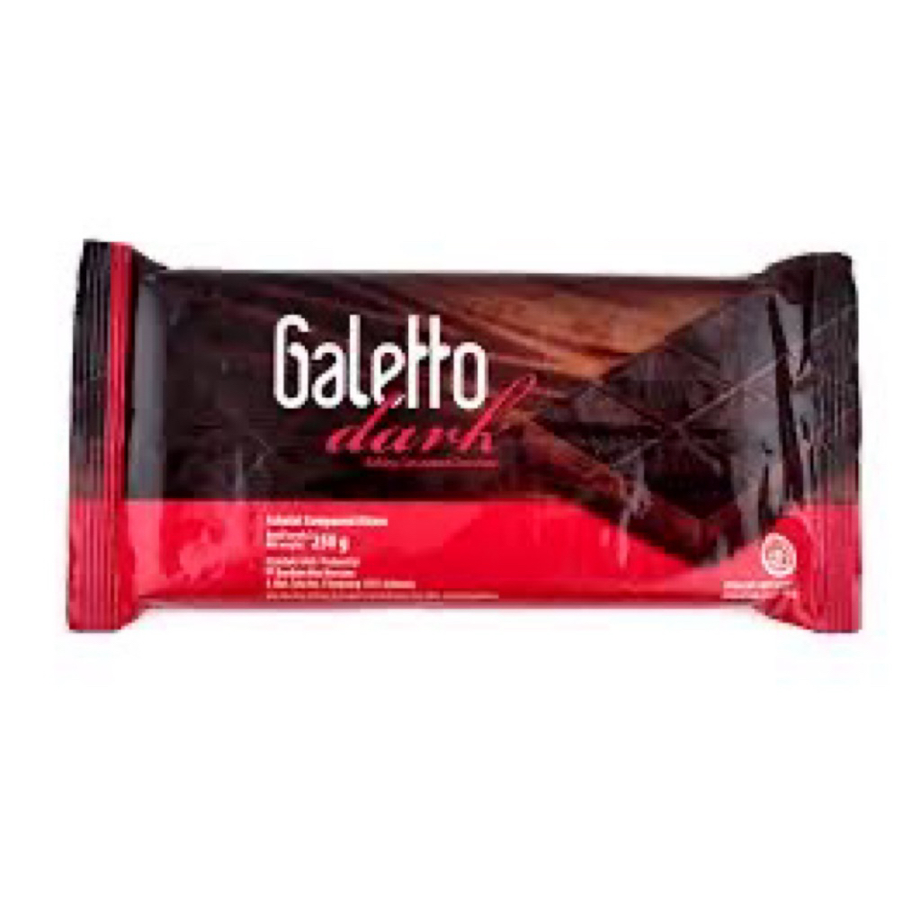 

Coklat Galetto dark 250gr Halal