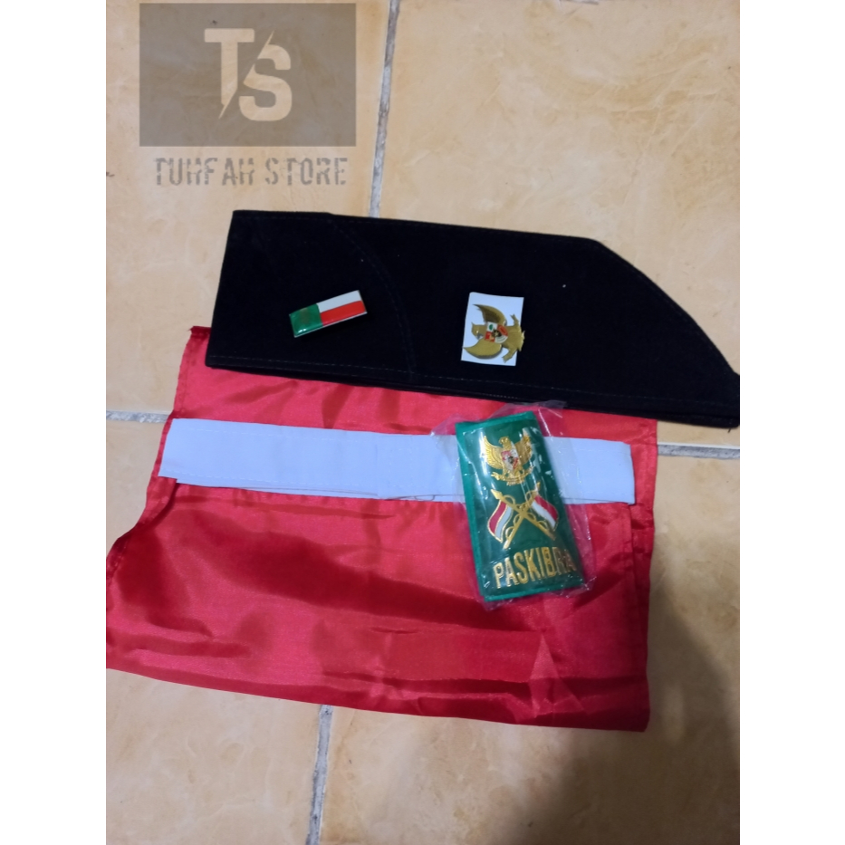 Set Paskibra Perlengkapan Paskibra Songkok Garuda LK Syal Evolet