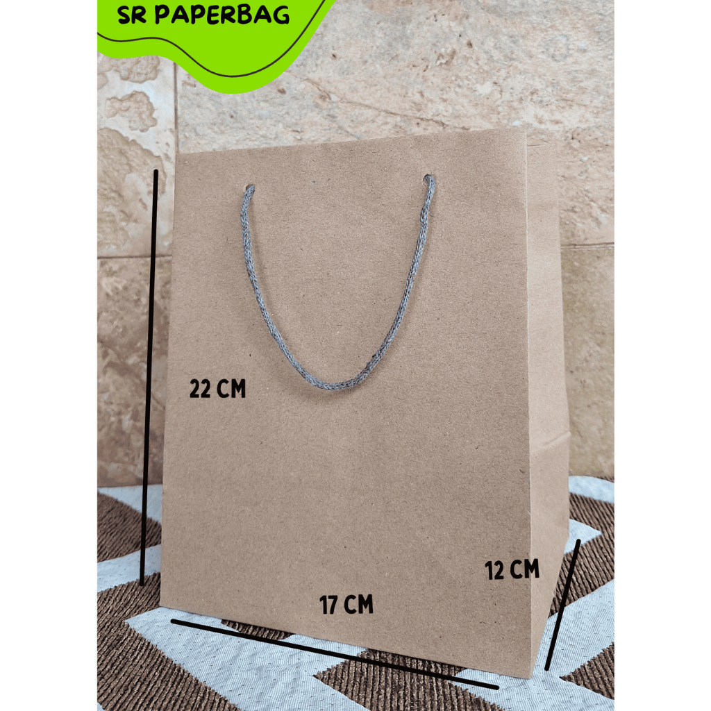 

PAPERBAG COKLAT POLOS CUSTOM BATIK HITAM (20X11X25) MURAH SOUVENIR TAS KADO PERNIKAHAN