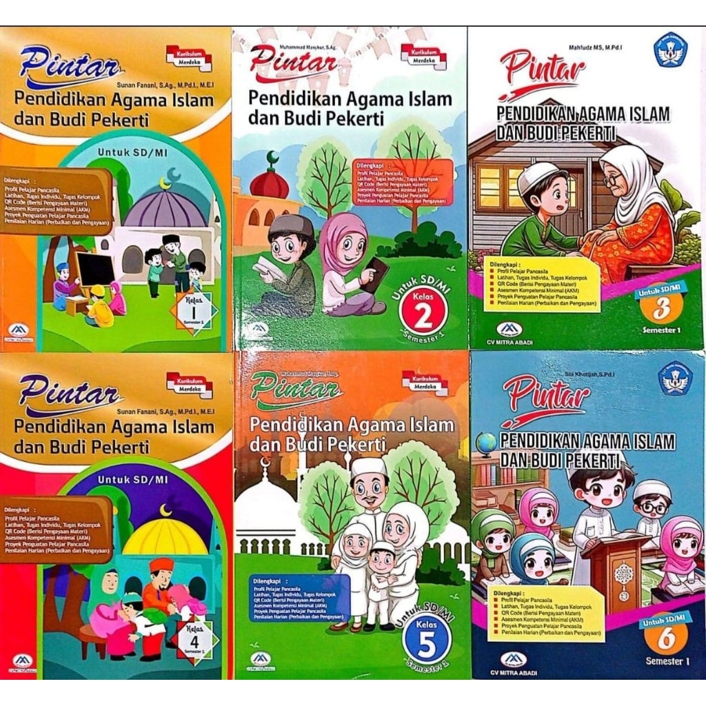 PINTAR PAI PENDIDIKAN AGAMA ISLAM DAN BUDI PEKERTI PENERBIT CV MITRA ABADI SEMESTER 1 2 KELAS 1 2 3 