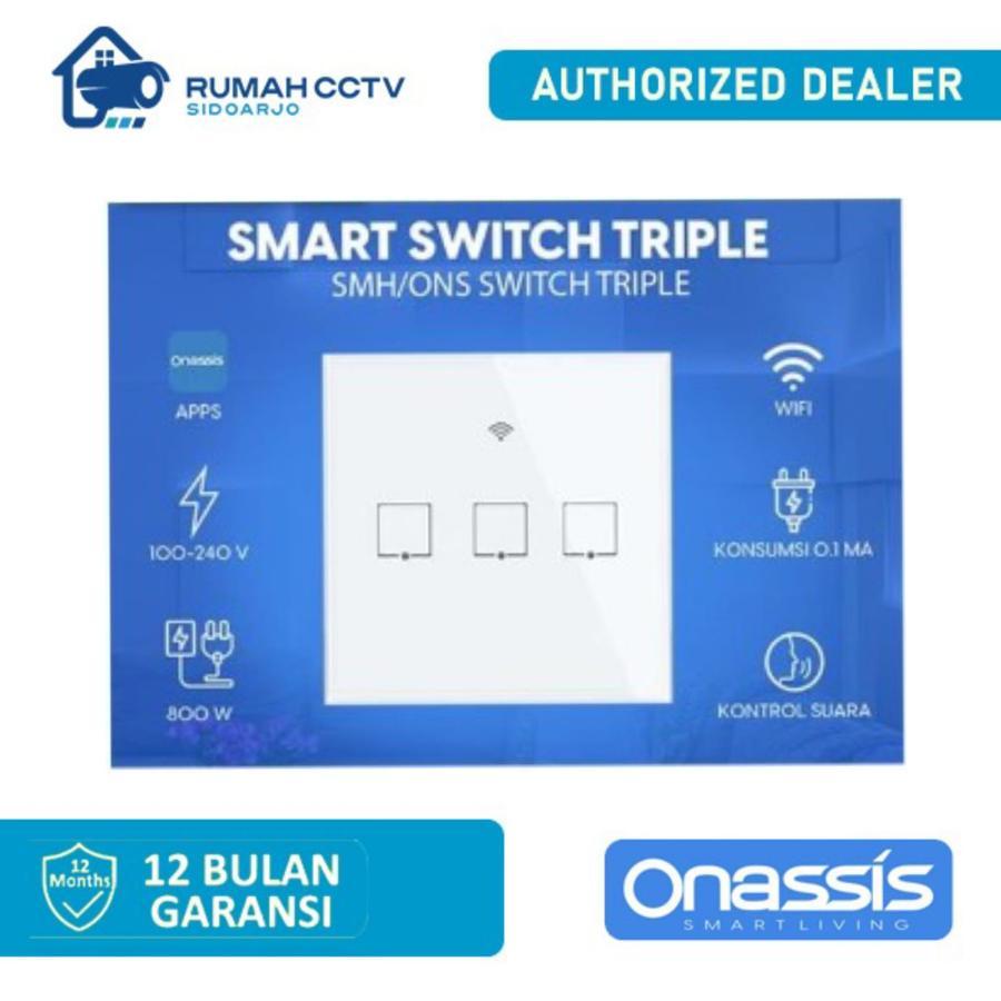 SMART HOME ONASSIS SWITCH TRIPLE WHITE