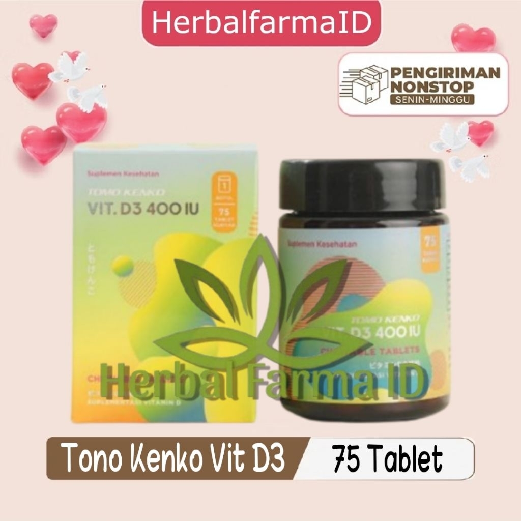 Tomo Kenko Vit D3 400 IU Chewable [Kunyah] High Quality