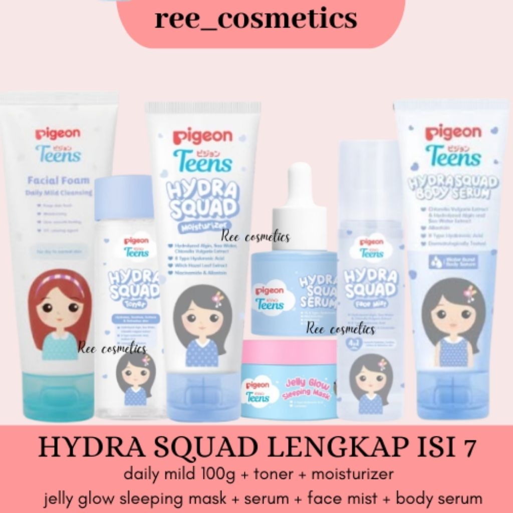 [HYDRA 7] PIGEON TEENS Hydra Squad Series Paket Skincare Anak SD | Skincare Remaja