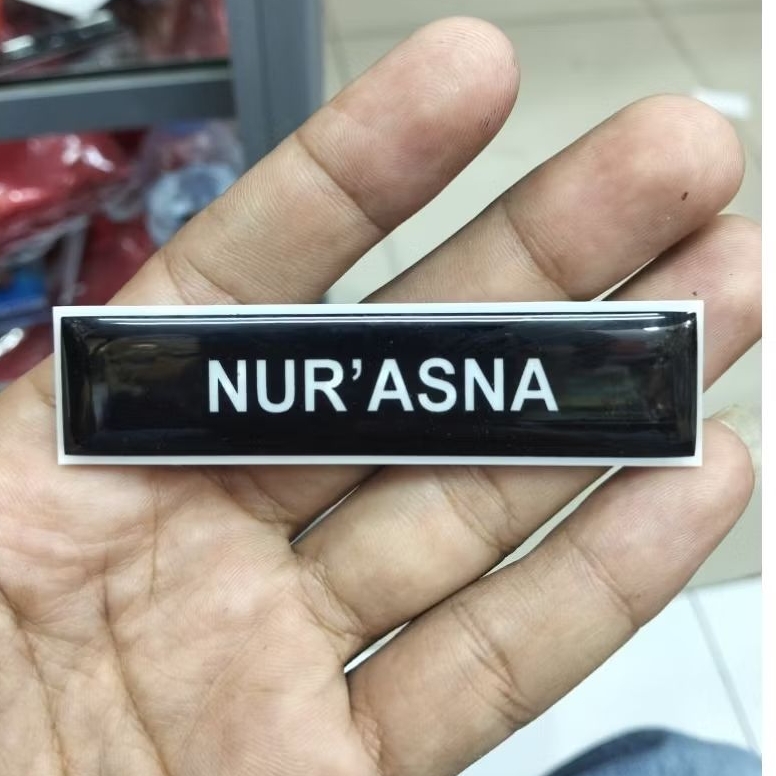 

name tag papan nama 2x8cm resin