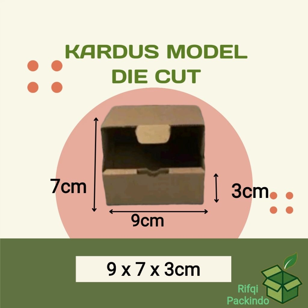 

Kardus Model Die Cut Polos Ukuran 9x7x3cm / Dus Model Die Cut / Box Model Die Cut / Kotak Model Die Cut / Karton