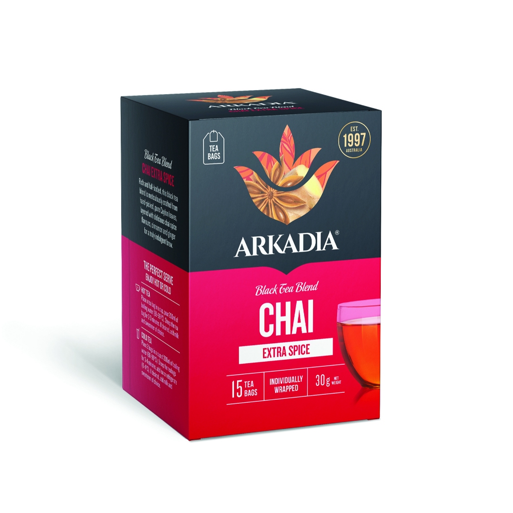 

Arkadia Chai Extra Spice Tea Bags 15 Pack AUSTRALIA