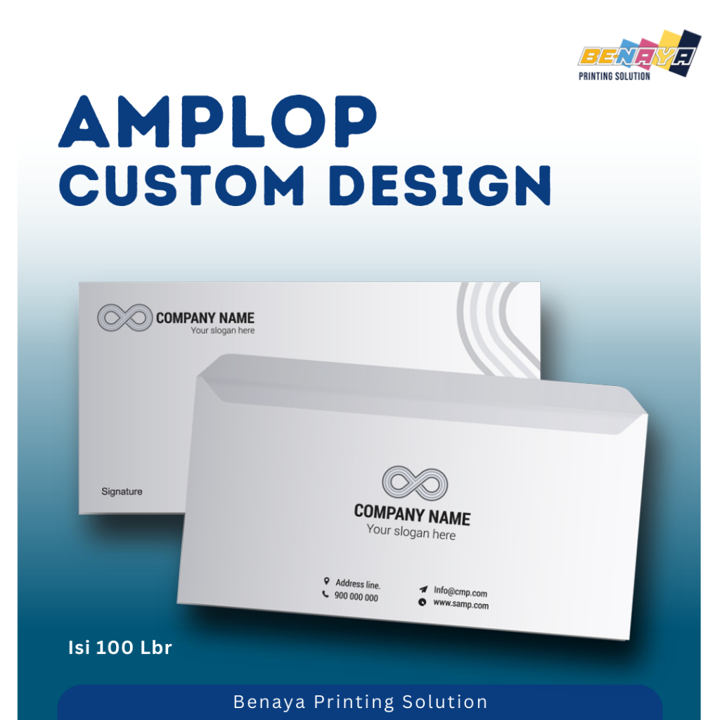 

Amplop | Stationery Kop Surat Custom Desain 23x11 cm – Isi 100 Lembar / Box | Amplop Perusahaan / Kantor Cetak Logo