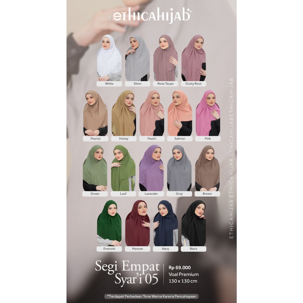 ETHICA HIJAB TERBARU SEGI EMPAT SYARI 05