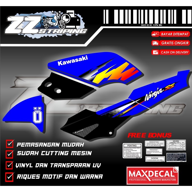 stiker striping kawasaki ninja victor transparan (bisa custom)