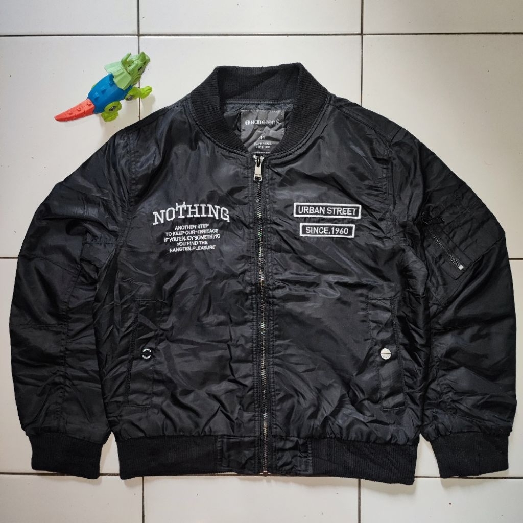 Jaket Casual Bomber Anak HANGTEN Original 100% Second Parasut Branded Preloved Sporty Motor Army Mil