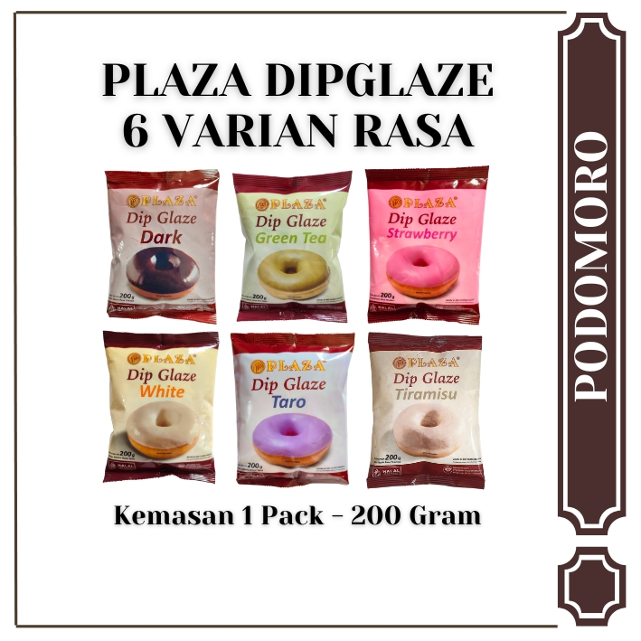 

Plaza DipGlaze 200 Gram - 6 Varian Rasa - Coklat / Milk / Green Tea / Strawberry / Taro / Tiramisu - Selai Olesan
