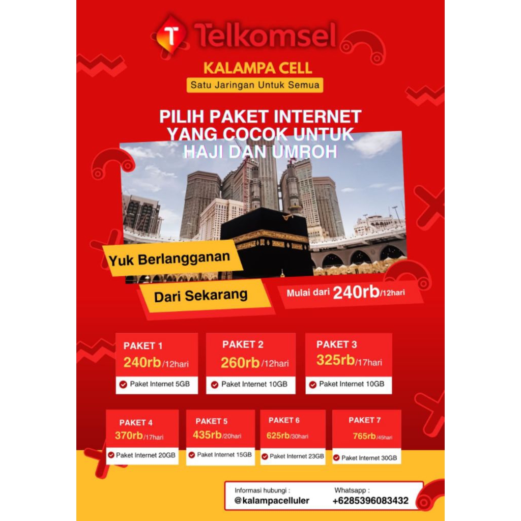 PROMO DATA INTERNET HAJI DAN UMROH TELKOMSEL