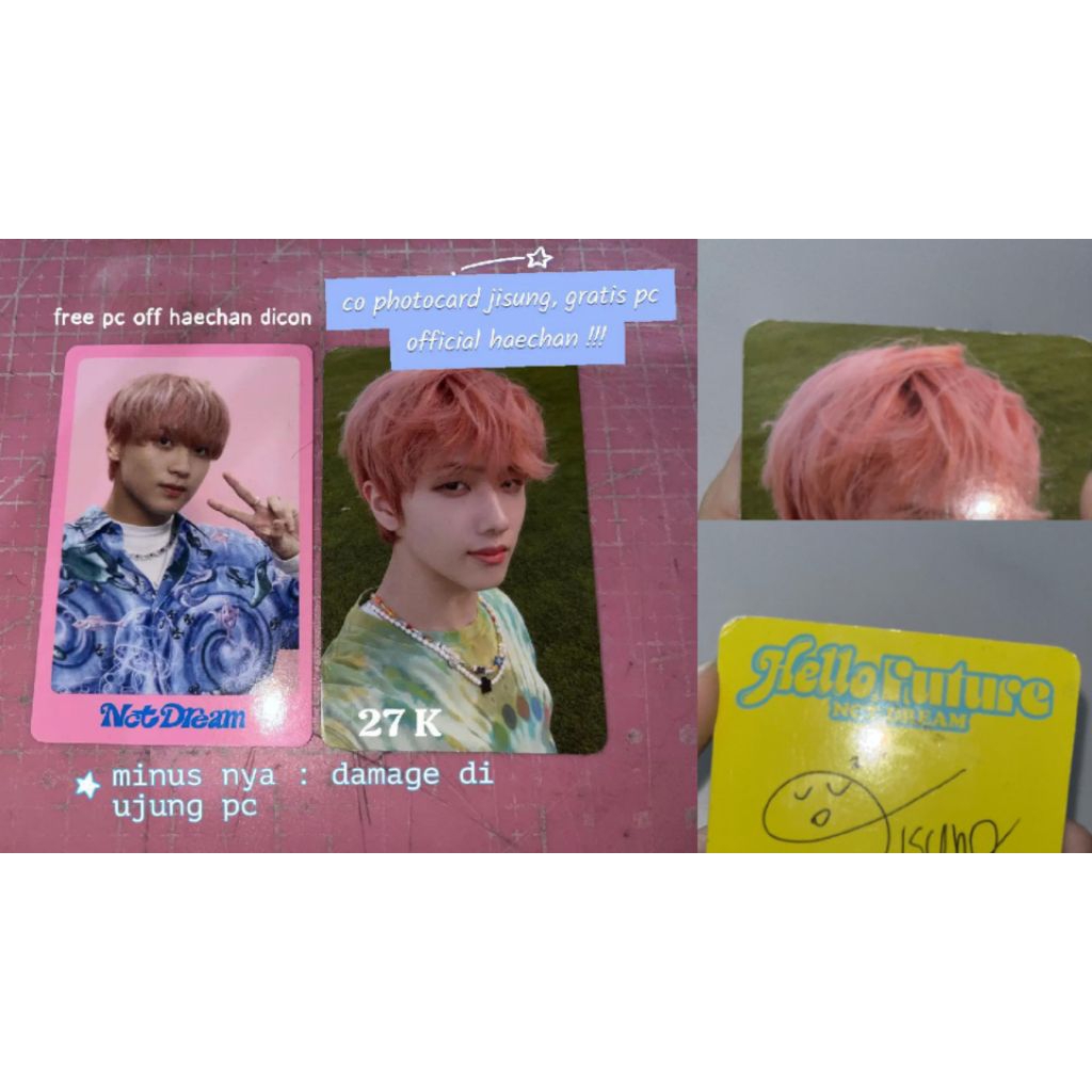 PHOTOCARD JISUNG OFFICIAL FREE PHOTOCARD OFFICIAL HAECHAN DICON