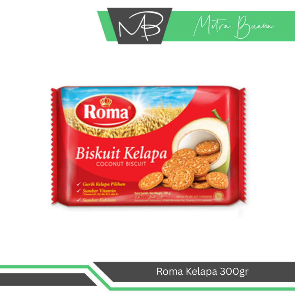 

Roma Kelapa Family Pack 300gr - Cemilan Biskuit Rasa Kelapa Enak Murah Original Bergizi