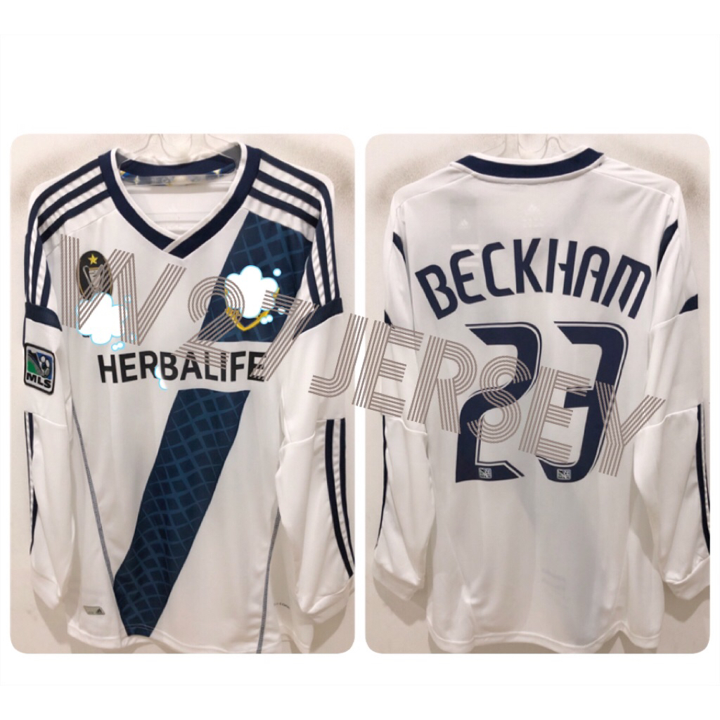 JERSEY RETRO - LA GALAXY HOME LONGSLEEVE 2012-2013 name player Beckham + Patch