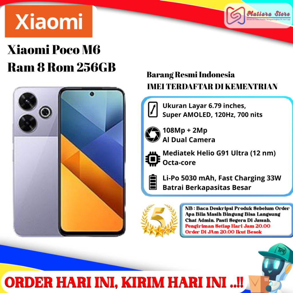 Xiaomi Poco M6 Ram 8GB Rom 256GB