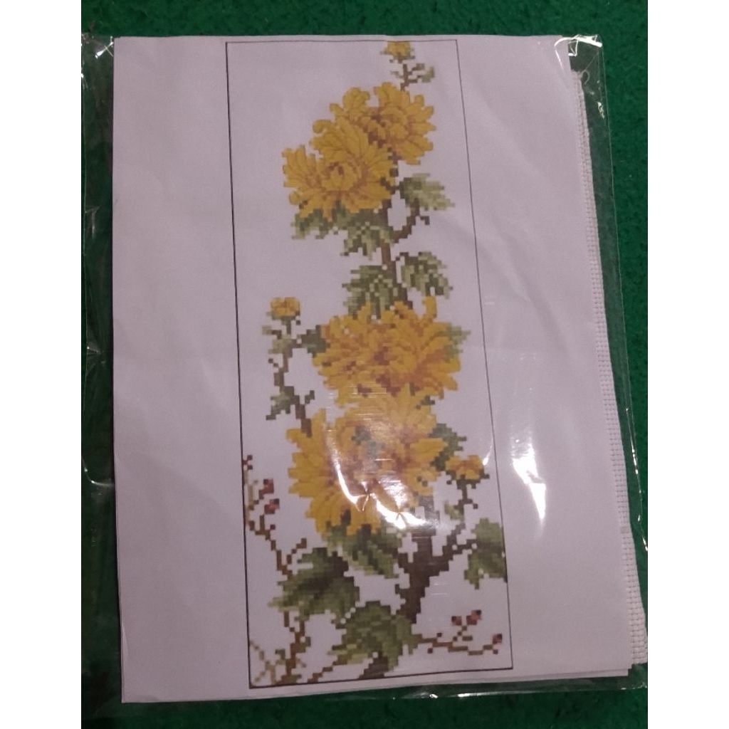 paket kristik gambar bunga cryshan 11ct polosan