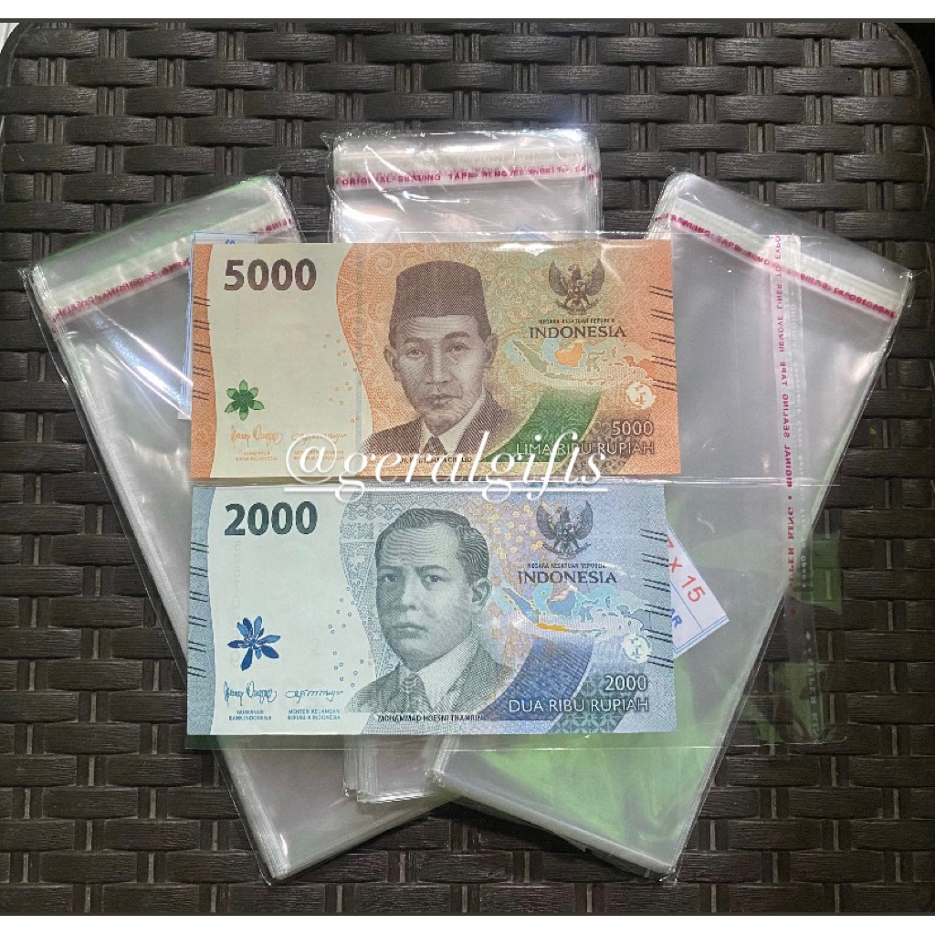 Plastik opp perekat 7x15cm untuk buket uang