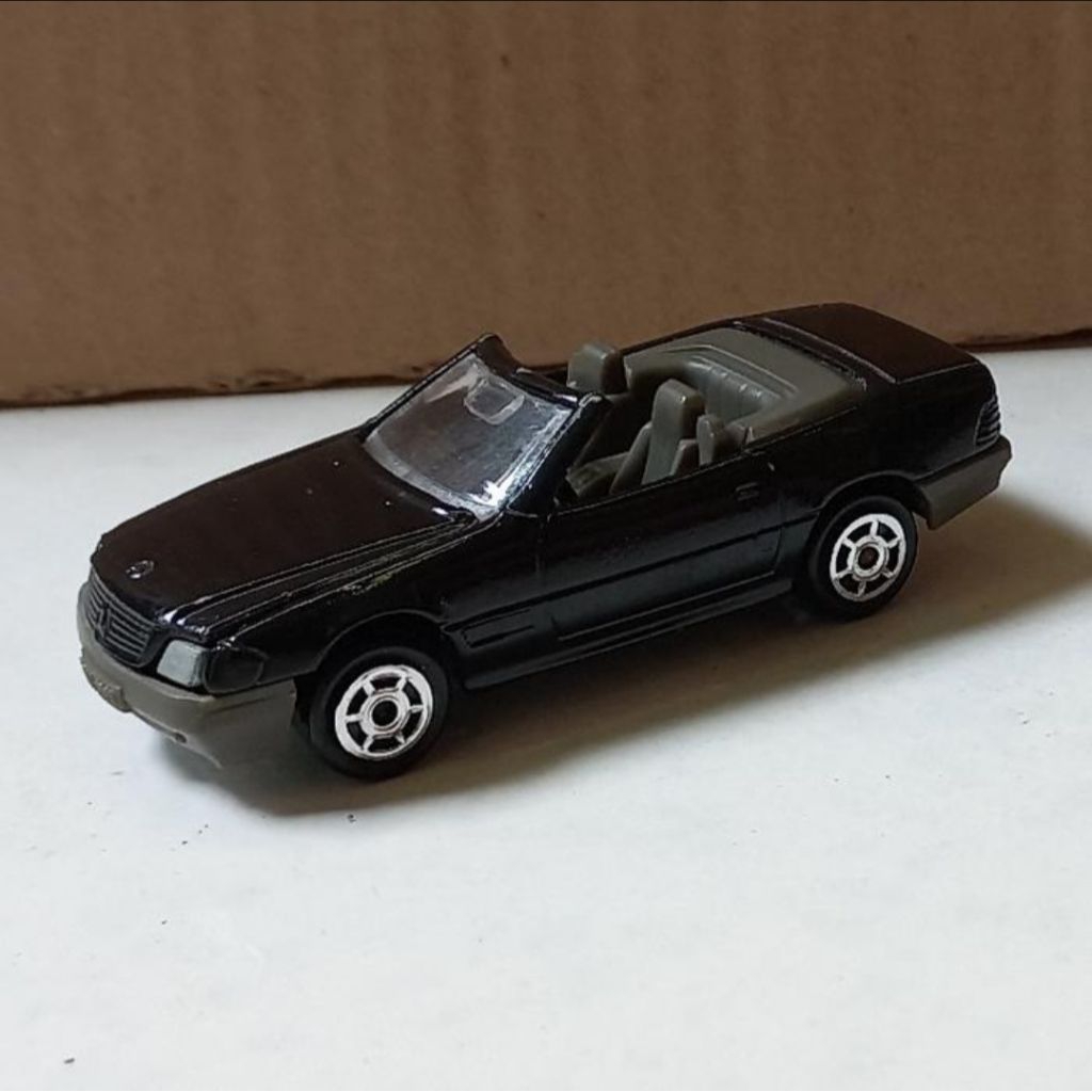 majorette mercedes benz 500sl 500 sl black loose diecast (t)