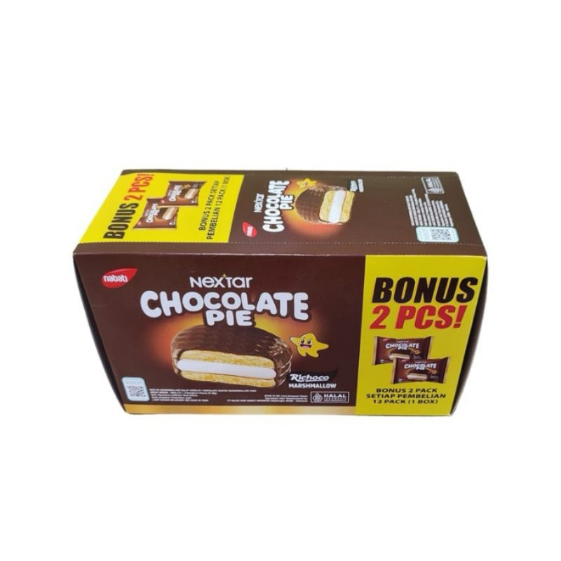 

NEXTAR CHOCO PIE COKLAT BOX ISI 12PCS.