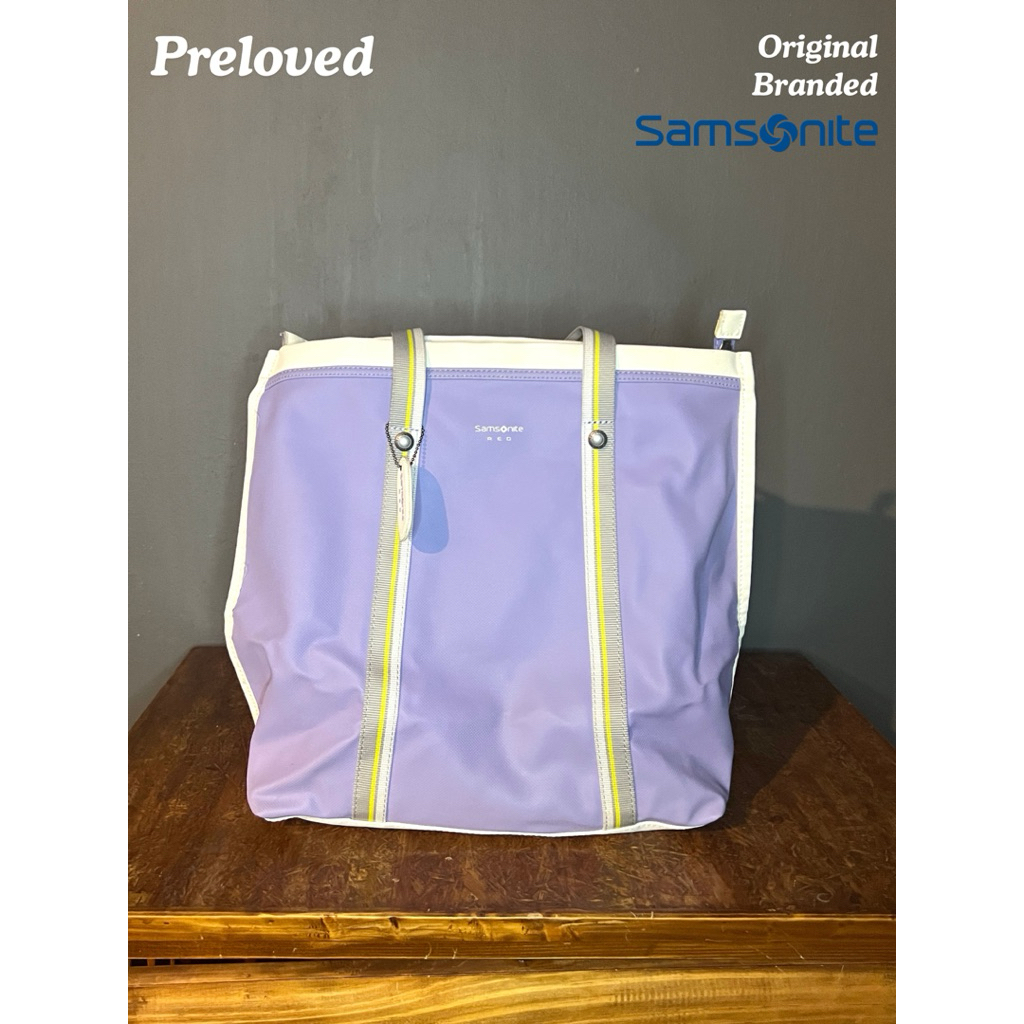 Red Samsonite Totebag | Ready Siap Kirim | Nego DM  | Tas Preloved