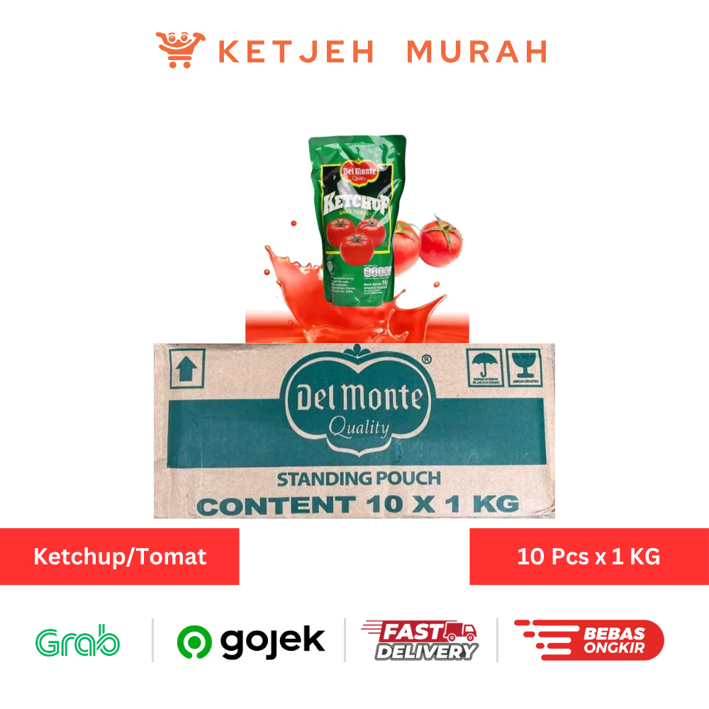 

Delmonte Saus Tomat Ketchup Pouch Refill 1 Dus isi 10 Pcs x 1 KG