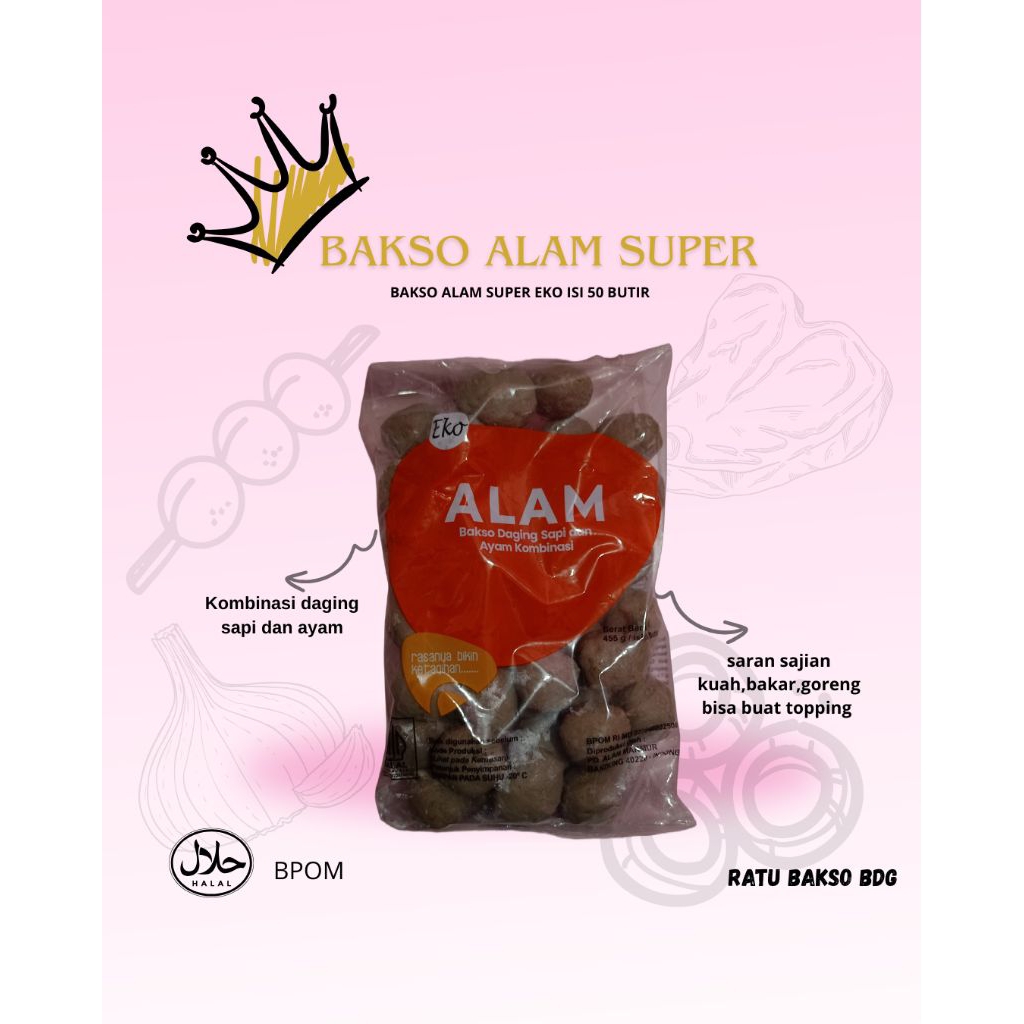 

bakso alam super Eko isi 50 butir