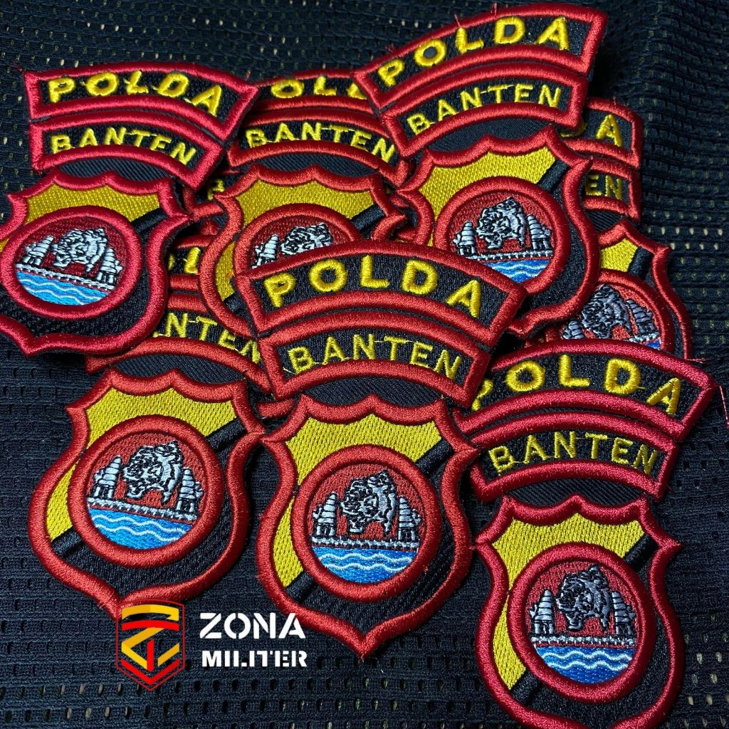 BORDIR LOGO POLDA BANTEN TIMBUL