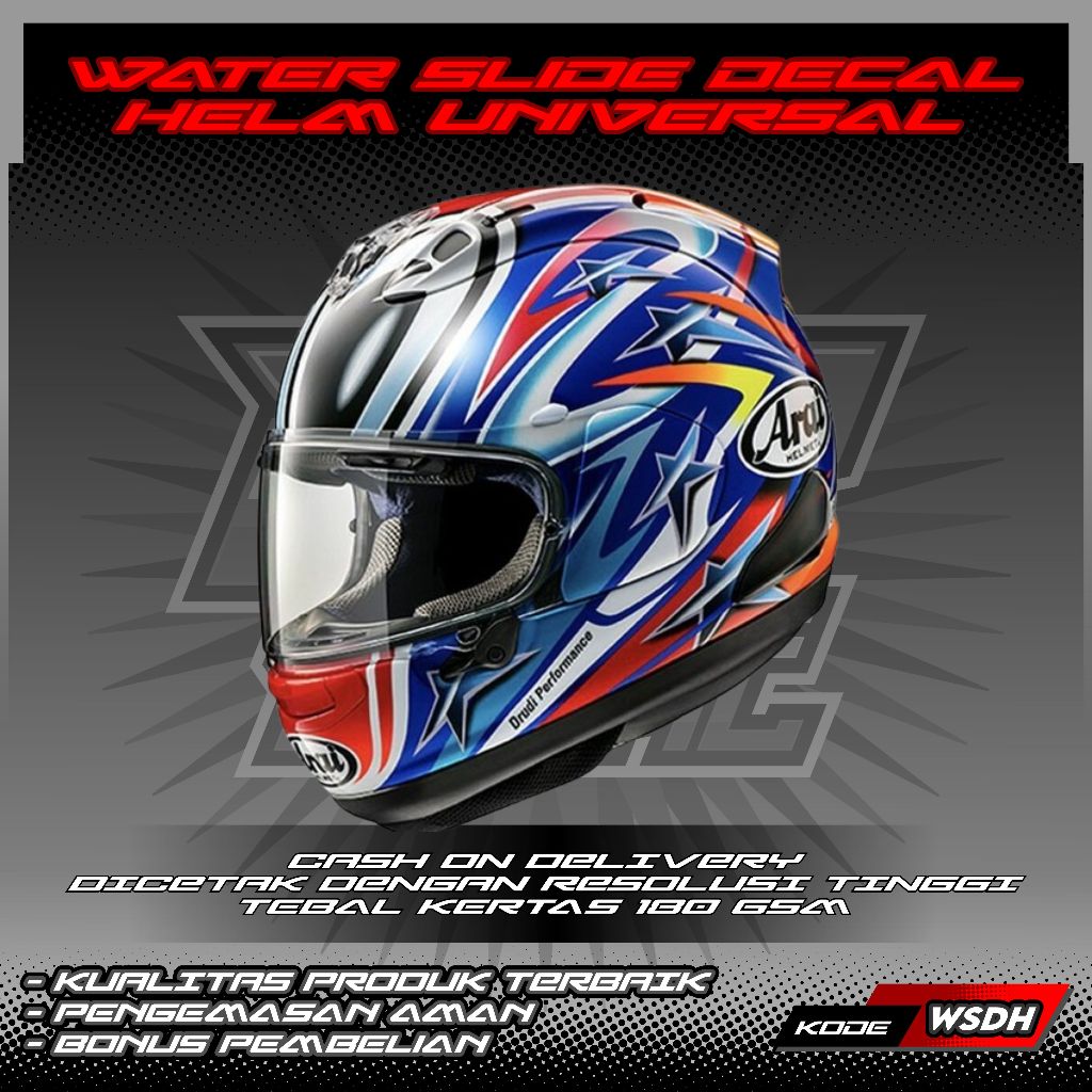 WATER SLIDE DECAL HELM MOTIF NAKANO RED