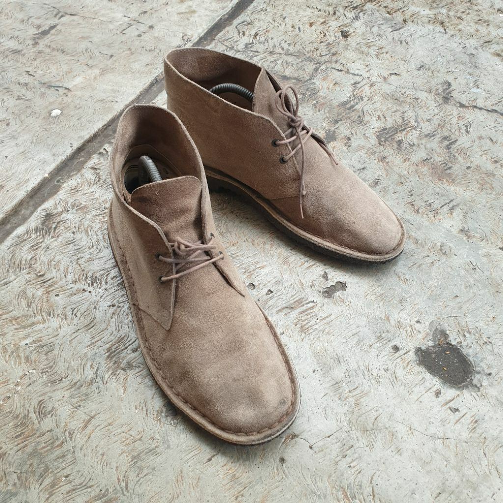 SEPATU CLARK DESERT BOOT CREAM SECOND ORIGINAL