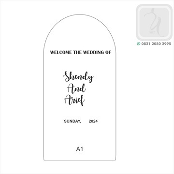 STICKER MIRROR WEDDING SIGN | STIKER CERMIN NIKAH | STAND MIRROR WEDDING