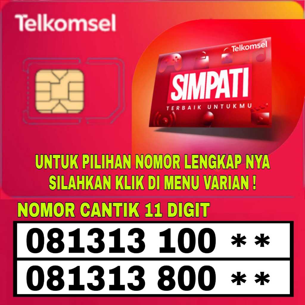 Nomor cantik kartu perdana telkomsel simpati 11 digit