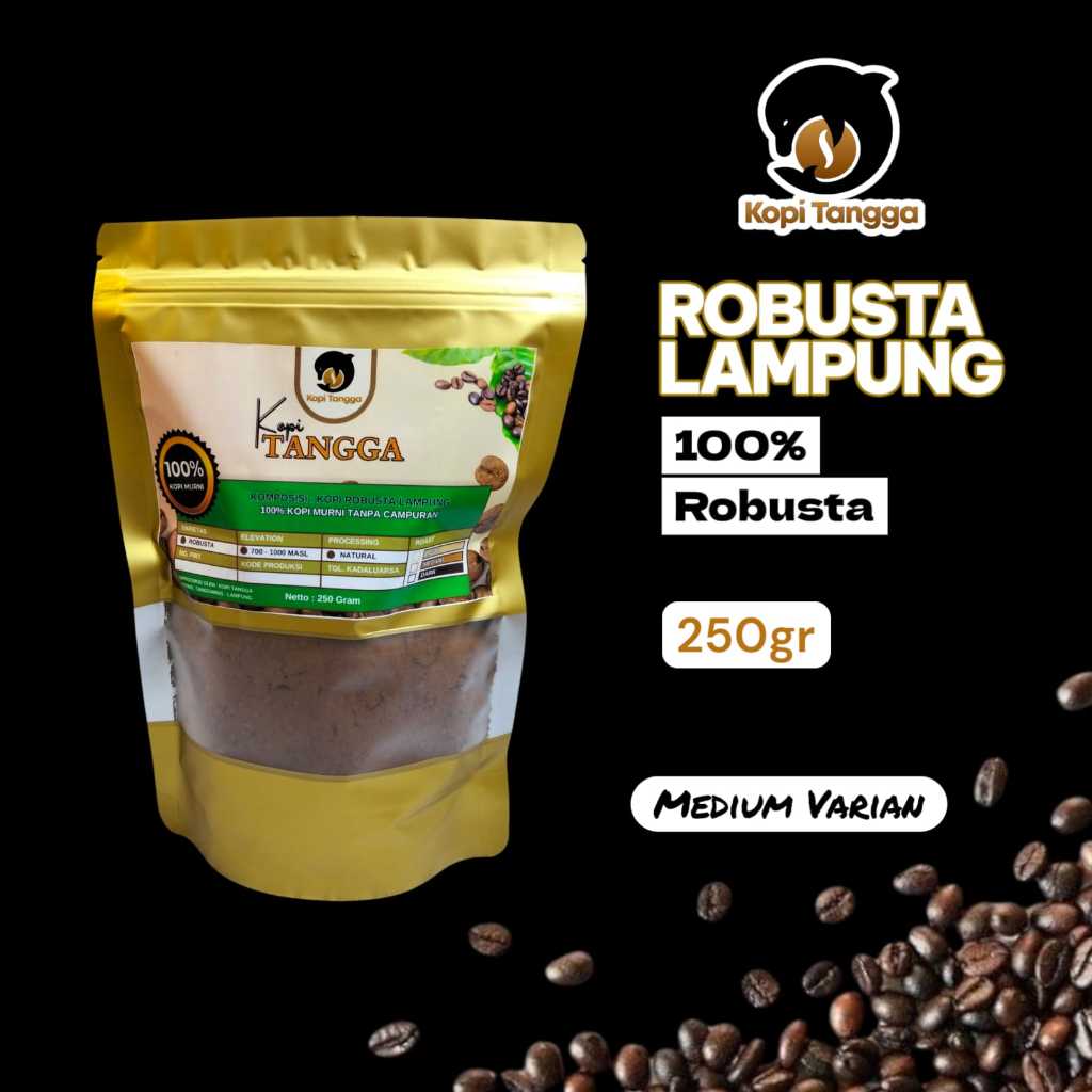 

Kopi Robusta Lampung Asli Premium 100% Tanpa Campuran - Kopi Tangga Varian Medium 250 Gram