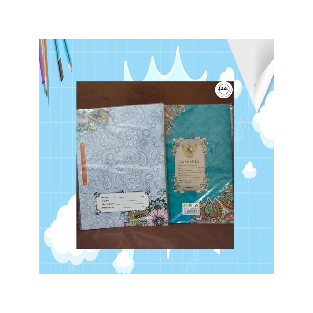 

SAMPUL KERTAS BUKU TULIS MOTIF BATIK /UKURAN QUARTO